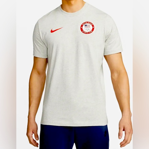 NEW Nike Team USA Olympic TShirt Men’s Size Medium Grey DriFit DO7030-050 - Picture 1 of 5